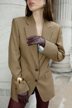CHECKED WOOL BLAZER