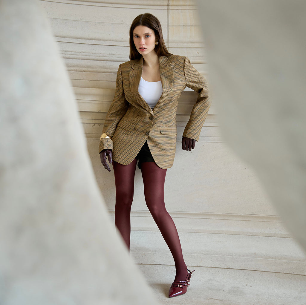 CHECKED WOOL BLAZER