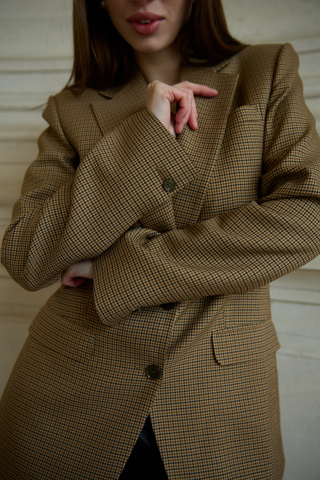 CHECKED WOOL BLAZER
