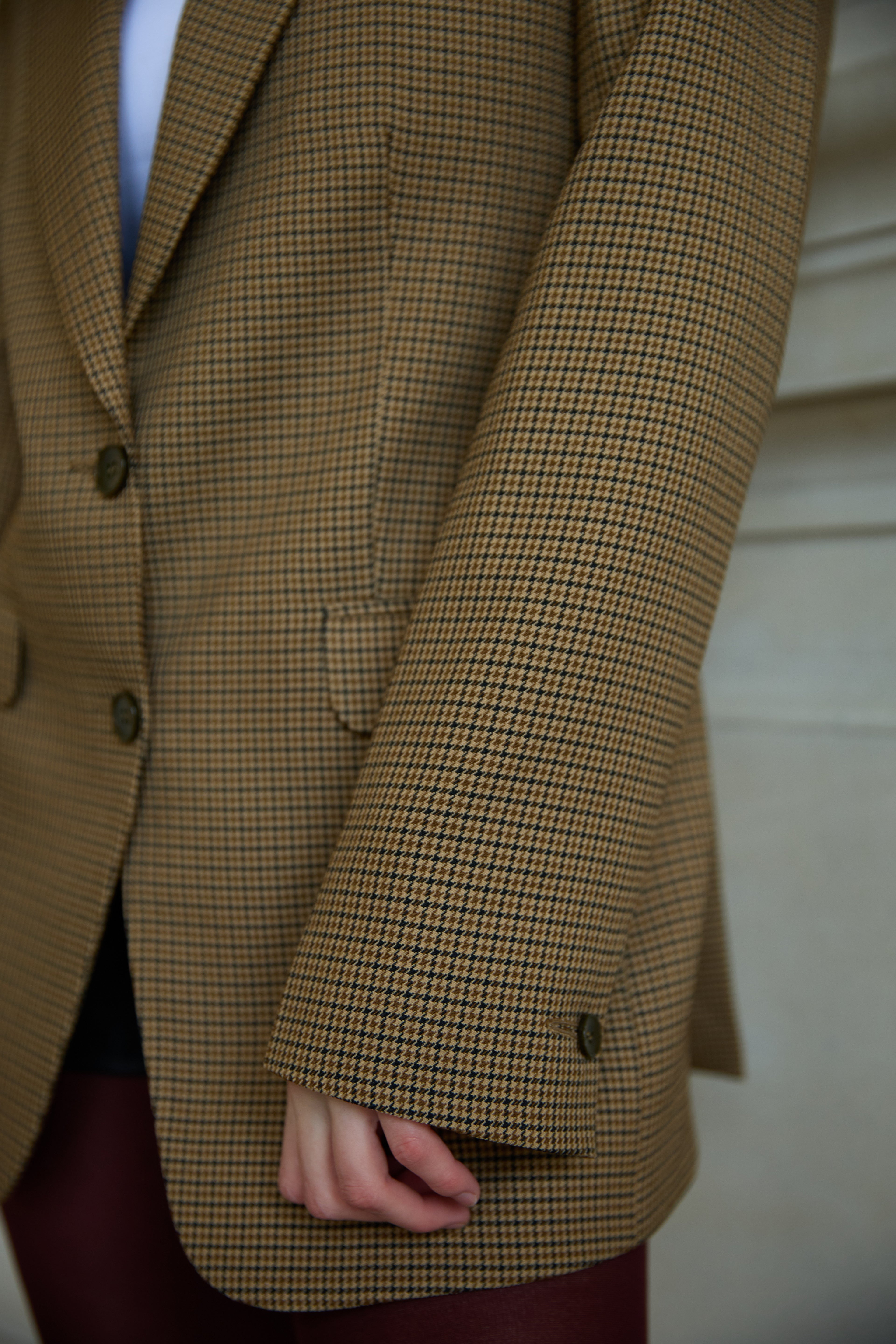 CHECKED WOOL BLAZER
